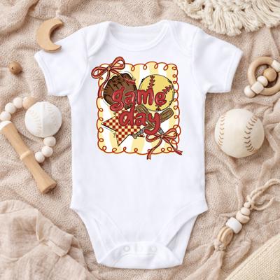 Game Day Softball Coquette Baby Bodysuit
