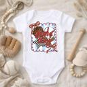  Game Day Baseball Coquette Bow Baby Onesie 
