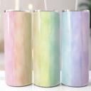  Pastel Rainbow Water Color 20 oz Stainless Steel Tumbler