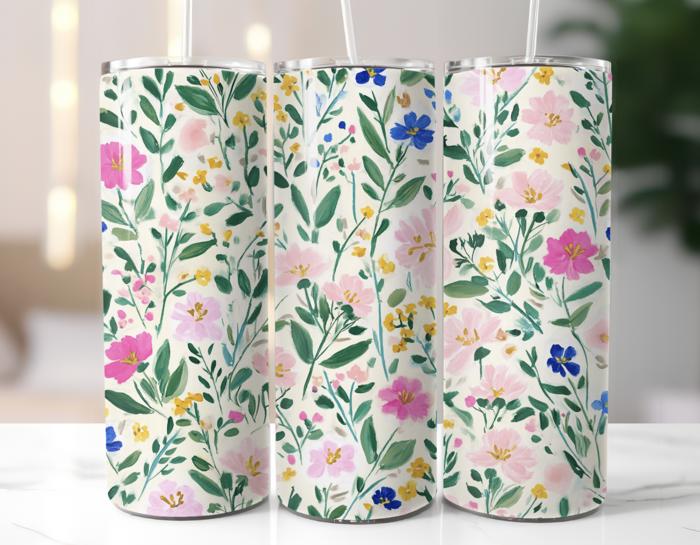 Wildflower 20 oz Stainless Steel Tumbler
