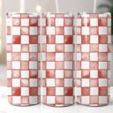  Black and White Checkered 20 oz Tumbler