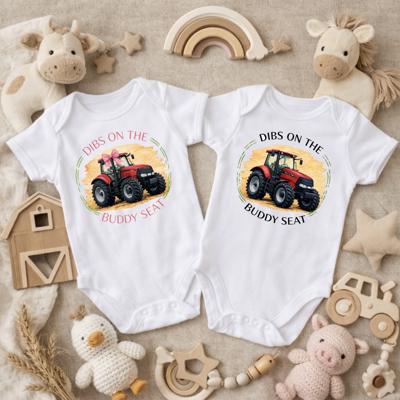 Dibs on the Buddy Seat Baby Onesies and Tee Shirts