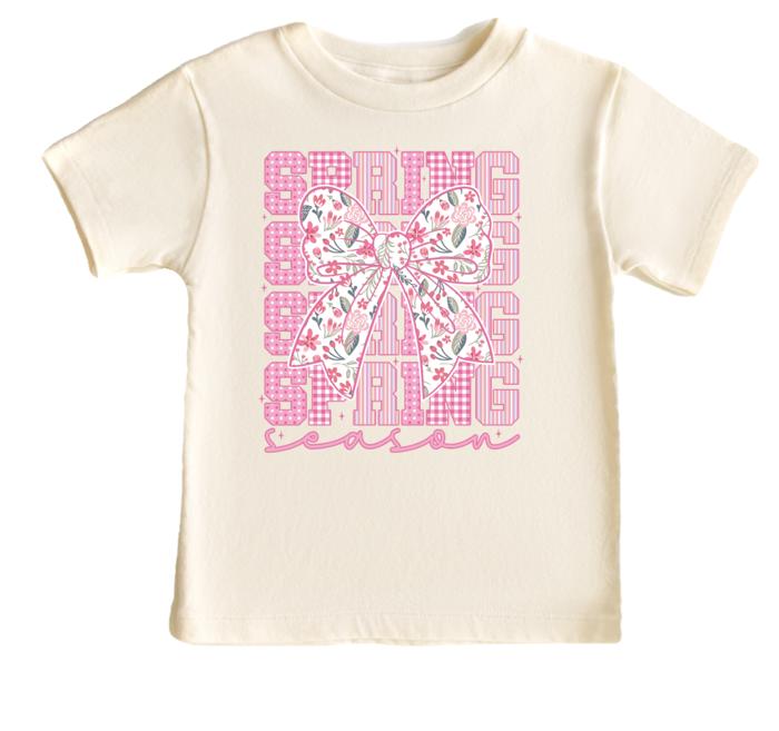 Spring Season Girls Tee Shirt with Bow