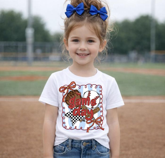 Game Day Baseball Girls Tee Shirt