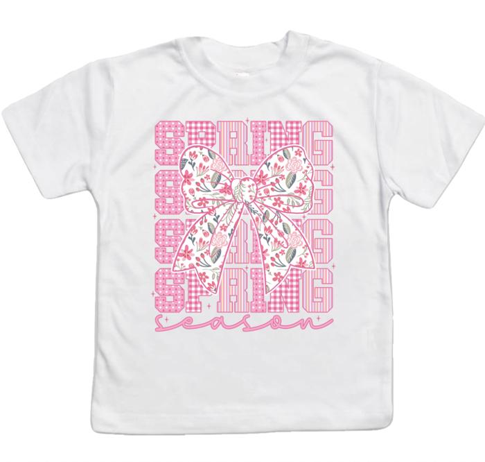 Spring Season Girls Tee Shirt with Bow