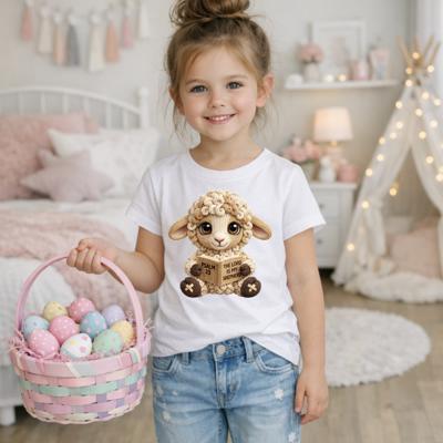 The Lord is My Shepherd Easter Faux Knitted Lamb Baby Onesie