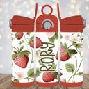  Strawberries Personalized 12 oz Kids Flip Top Tumbler