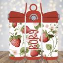  Strawberries Personalized 12 oz Kids Flip Top Tumbler