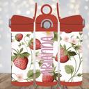  Strawberries Personalized 12 oz Kids Flip Top Tumbler