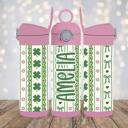  St Patrick's Day Girls 12oz Stainless Steel Flip Top Tumbler