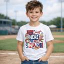  I'm Just here for the Snack Unisex Kids Baseball Game Tee Shirt