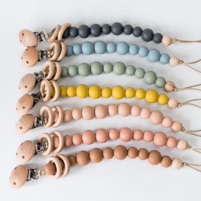 Silicone Bead with Rings Pacifier Clip