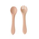 Apricot Silicone Spoon and Fork Set