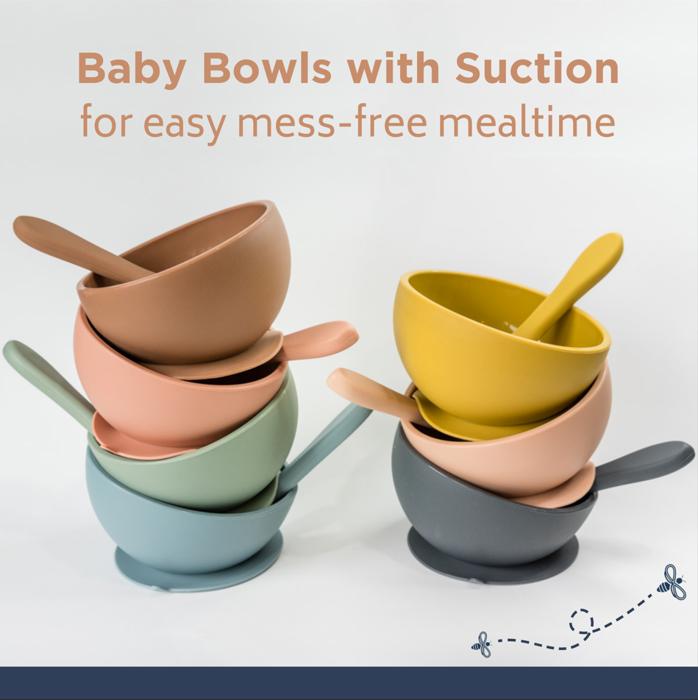 Silicone Suction Bowl and Spoon Set