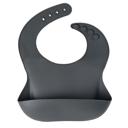 Charcoal Silicone Baby Bib