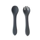 Charcoal Silicone Spoon and Fork Set