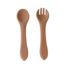 Clay Silicone Spoon and Fork Set