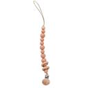 Blush Silicone Bead with Rings Pacifier Clip