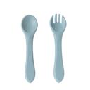 Duck Egg Blue Silicone Spoon and Fork Set