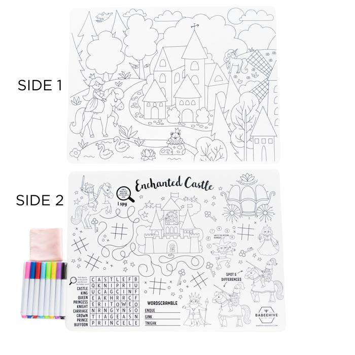 Double Sided Silicone Coloring Placemat