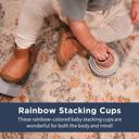  Silicone Rainbow Stacking Cups