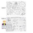 Space Double Sided Silicone Coloring Placemat