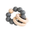 Charcoal Gray Beaded Teething Ring