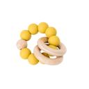 Mustard Mustard Beaded Teething Ring