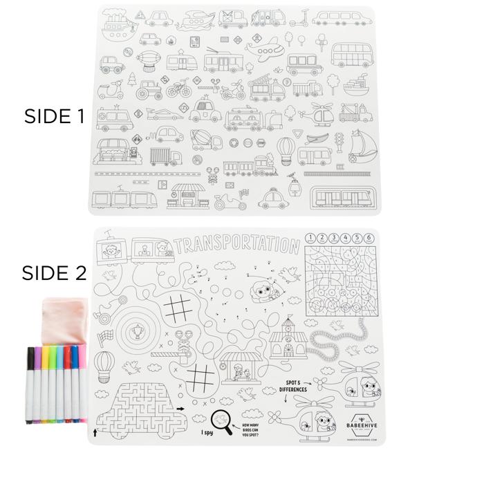 Double Sided Silicone Coloring Placemat