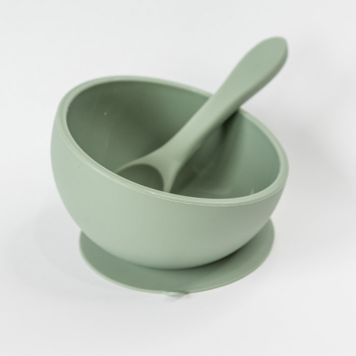 Silicone Suction Bowl and Spoon Set