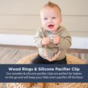  Silicone Bead with Rings Pacifier Clip