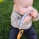  Silicone Bead with Rings Pacifier Clip