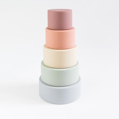 Silicone Rainbow Stacking Cups