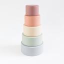  Silicone Rainbow Stacking Cups