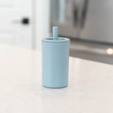 Duck Egg Blue Silicone Straw Cup