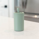 Sage Silicone Straw Cup