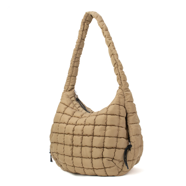 ★ JEDREFEB5★ Puffer mini hobo bag J525ASH002 Women's Puffy Quilted Tote Bag - Large Nylon Padded Puffer