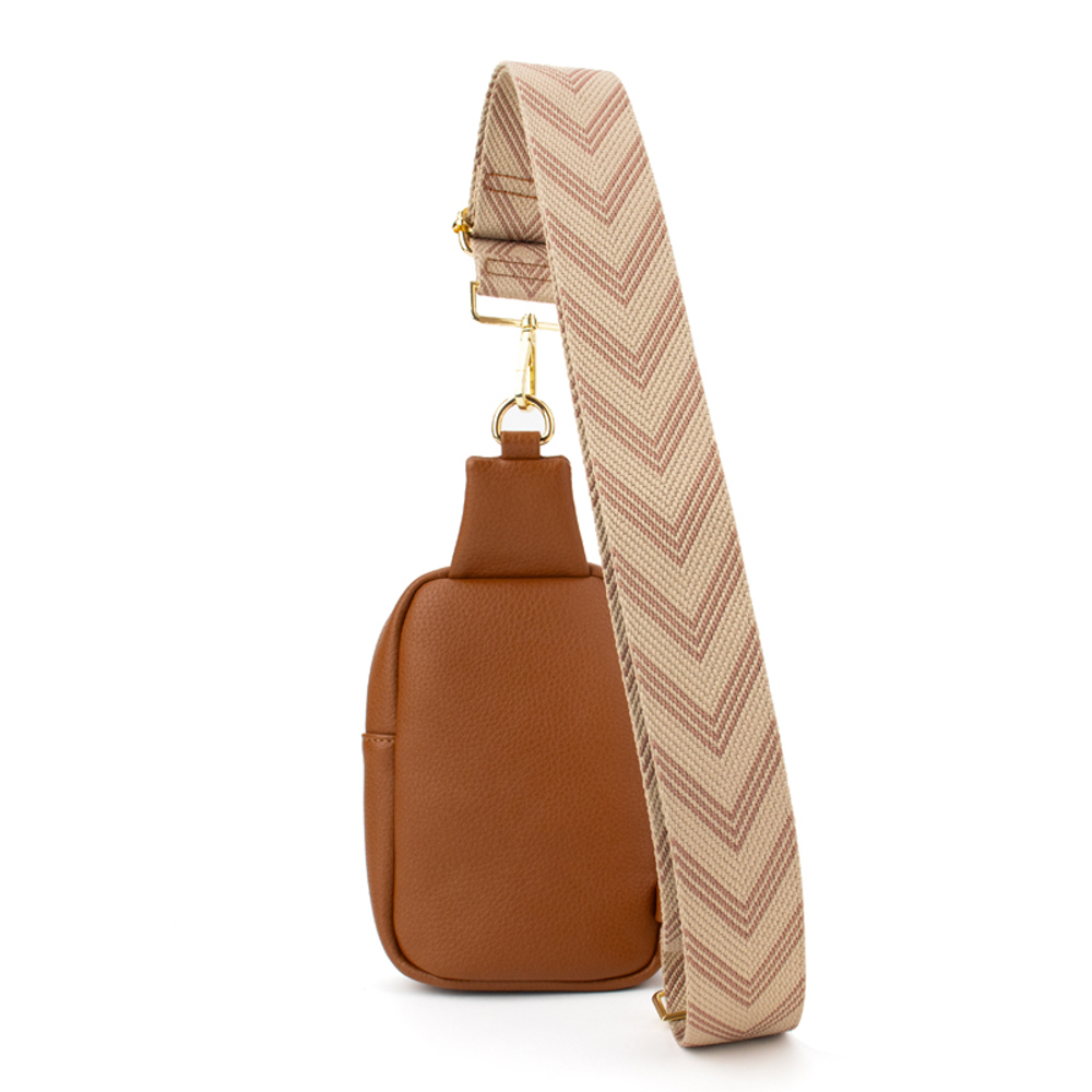 The Harlow |  Sling Bag with Chevron Strap | 3 Colors