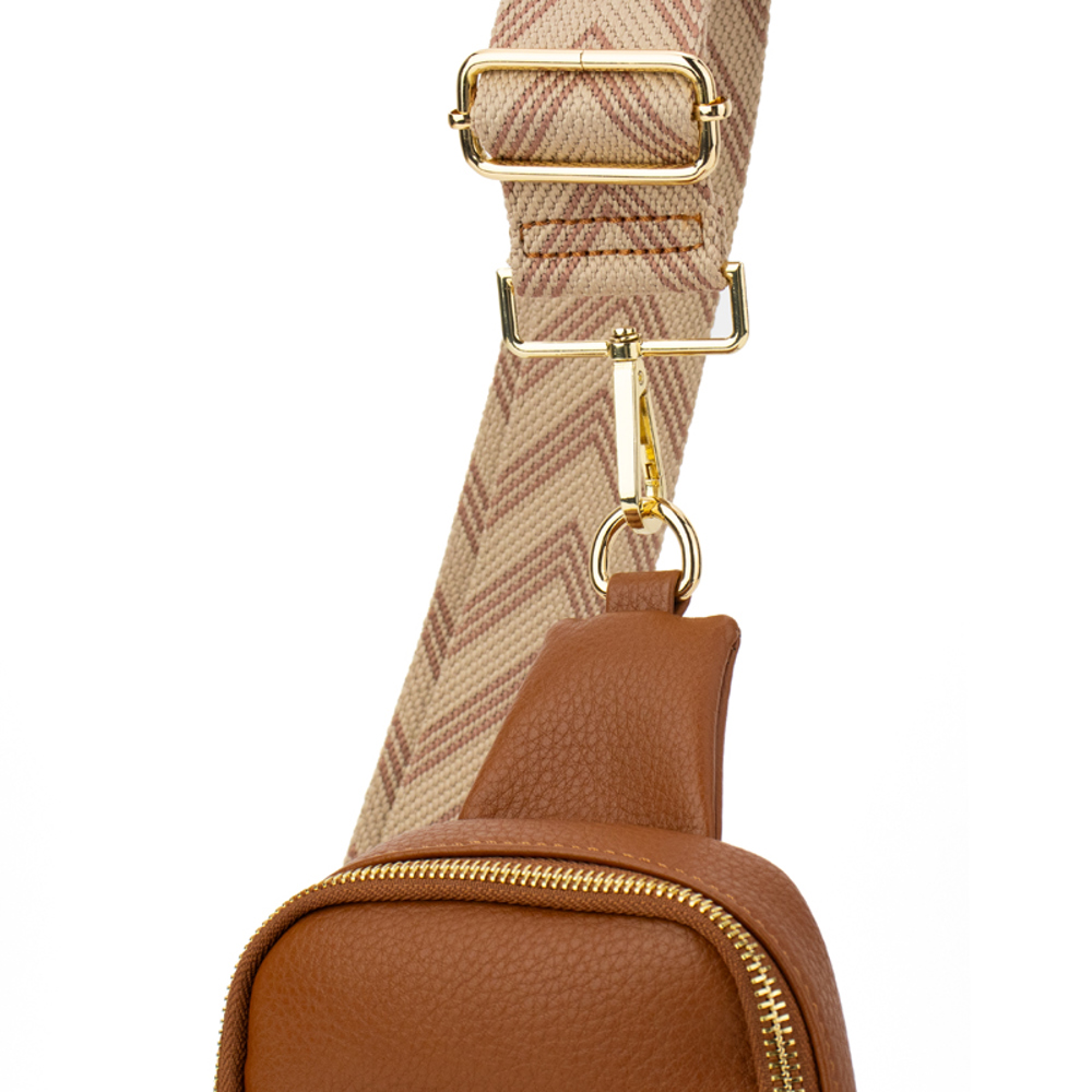 The Harlow |  Sling Bag with Chevron Strap | 3 Colors