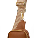 Brown The Harlow |  Sling Bag with Chevron Strap | 3 Colors