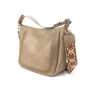 Tan The Harper | Cross stitch Messenger Bag