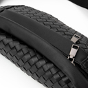 Black The Riley | Woven Leather Sling Bag