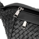 Black The Riley | Woven Leather Sling Bag