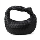 Black The Charlize | Knotted Woven Handbag