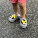 Gray Toddler Size 10 S Kid's Comfy Smiley Face Slippers | 4 Colors