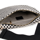 Black Checkered The Fiona | Checkered Woven Bum Bag (9 Colors) 