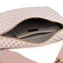 Light Pink Checkered The Fiona | Checkered Woven Bum Bag (9 Colors) 