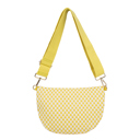Yellow Checkered The Fiona | Checkered Woven Bum Bag (9 Colors) 