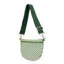 Green Checkered The Fiona | Checkered Woven Bum Bag (9 Colors) 