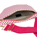 Bright Pink Checkered The Fiona | Checkered Woven Bum Bag (9 Colors) 